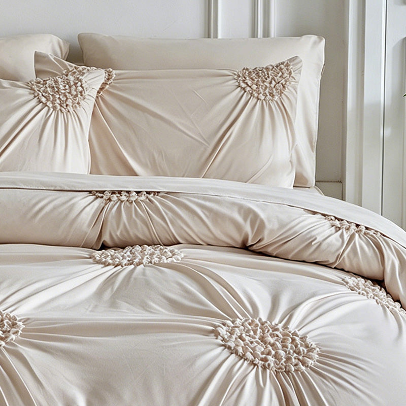 🛏️ Elegant Duvetovertrek met Luxe Plooidetails – Geef Je Slaapkamer een Warme Hoteluitstraling ✨