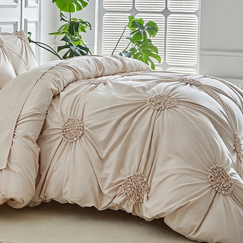 🛏️ Elegant Duvetovertrek met Luxe Plooidetails – Geef Je Slaapkamer een Warme Hoteluitstraling ✨