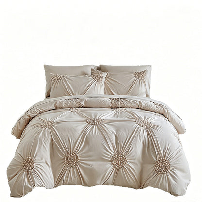 🛏️ Elegant Duvetovertrek met Luxe Plooidetails – Geef Je Slaapkamer een Warme Hoteluitstraling ✨