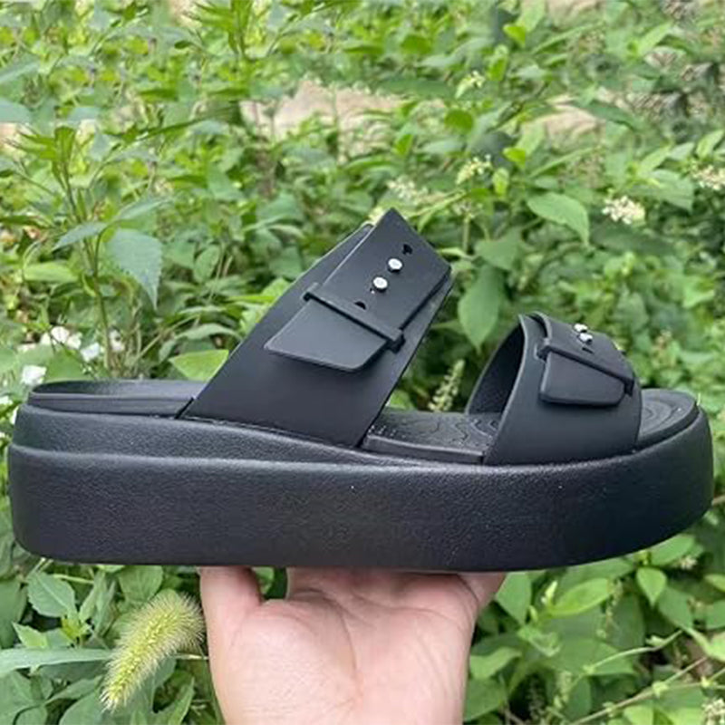🥿✨ 50% KORTING! Platte plateausandalen voor dames – zool van traagschuim, flexibel bovenwerk van TPU, verstelbare drukknopsluitingen, 5 kleuren, perfect voor de zomer en dagelijks gebruik ☀️