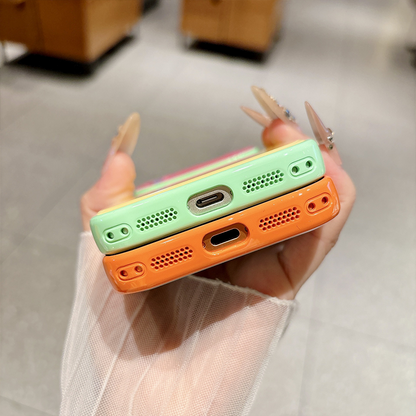 🎁 NU 50% KORTING! Levendig dopamine-hoesje van acryl – contrasterende kleuren die je stijl een boost geven en je iPhone beschermen 📱🌈