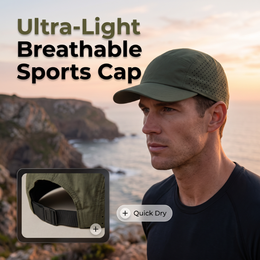 🧢 NU 50% KORTING! ☀️ Lichtgewicht, ademende en sneldrogende sportpet – Lasergesneden ventilatie & waterafstotend – Perfect voor hardlopen en buitenactiviteiten 🏃