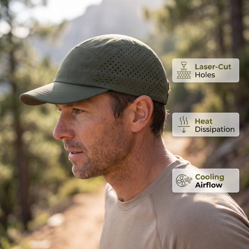 🧢 NU 50% KORTING! ☀️ Lichtgewicht, ademende en sneldrogende sportpet – Lasergesneden ventilatie & waterafstotend – Perfect voor hardlopen en buitenactiviteiten 🏃
