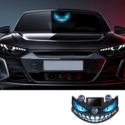 🔥 50% KORTING! 😈 Solar LED-waarschuwingslampje voor de auto „Teufelssauge“ ✨ Trillingssensor, opladen via USB en zonne-energie, universeel voor personenauto’s en vrachtwagens