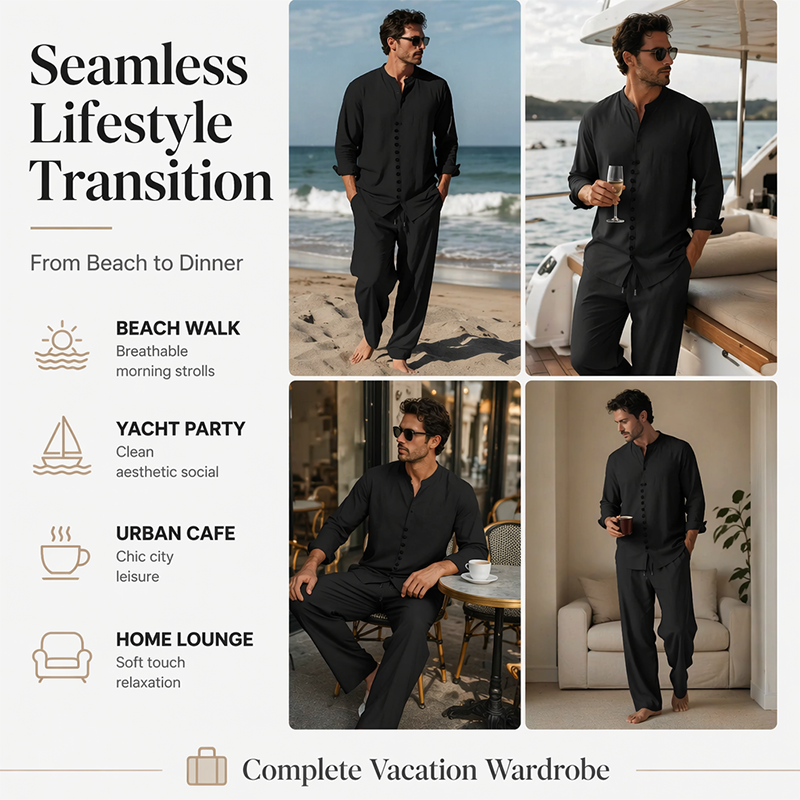 🔥50% KORTING 👔 Heren 2-Delige Set – Luchtig & Comfortabel✨