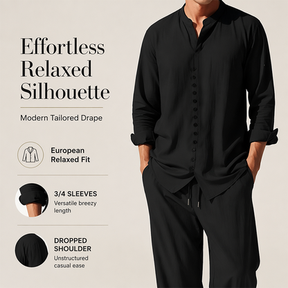 🔥50% KORTING 👔 Heren 2-Delige Set – Luchtig & Comfortabel✨