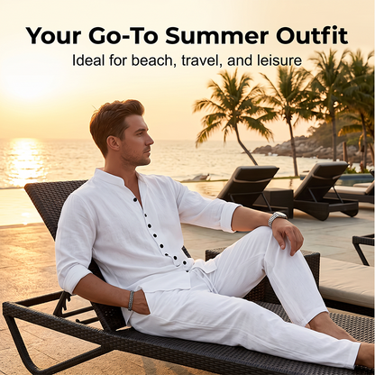 🔥50% KORTING 👔 Heren 2-Delige Set – Luchtig & Comfortabel✨