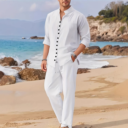 🔥50% KORTING 👔 Heren 2-Delige Set – Luchtig & Comfortabel✨