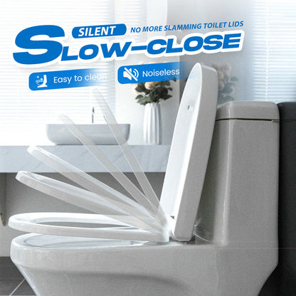 🚽💤 50% KORTING! Toiletbril met langzame sluiting – Geen geklap meer. Scharnieren met snelsluiting, eenvoudig te verwijderen. Geschikt voor U-, V- en O-vormen. Een rustgevende upgrade voor je badkamer! 🛁✅