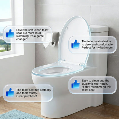 🚽💤 50% KORTING! Toiletbril met langzame sluiting – Geen geklap meer. Scharnieren met snelsluiting, eenvoudig te verwijderen. Geschikt voor U-, V- en O-vormen. Een rustgevende upgrade voor je badkamer! 🛁✅