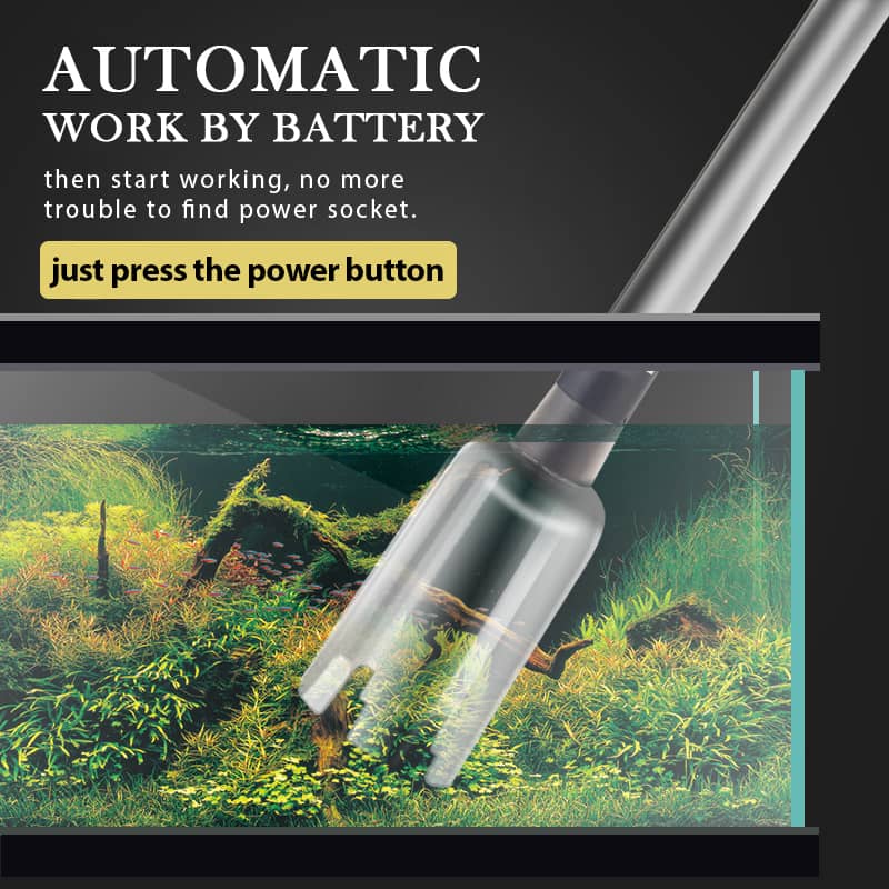 🎉50K+ VERKOCHT💧Elektrische aquariumgrindreiniger, automatische vuilzuiger zonder handmatig pompen