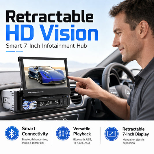📻 Autoradio met touchscreen | 7-inch touchscreen · Bluetooth-handsfree · USB/SD/AUX · Achteruitrijcamera