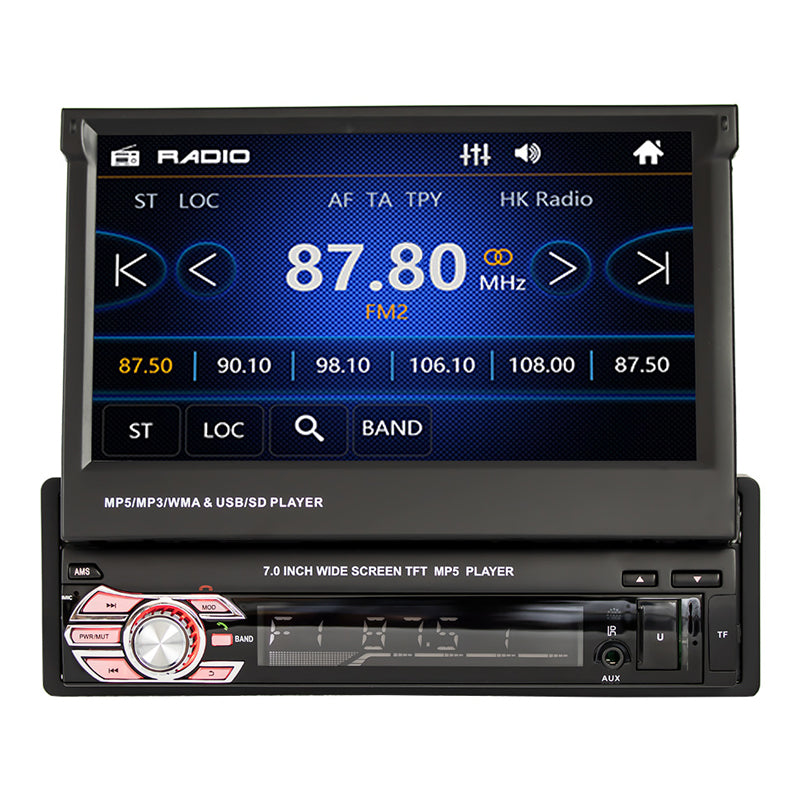 📻 Autoradio met touchscreen | 7-inch touchscreen · Bluetooth-handsfree · USB/SD/AUX · Achteruitrijcamera