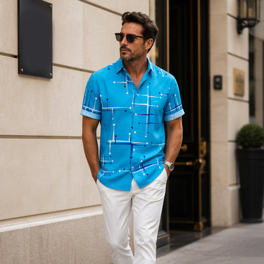 👔 Heren Relaxed Fit Overhemd met Knoopsluiting | Zomerse Stijl & Comfortabele Pasvorm | Maat S–5XL ☀️