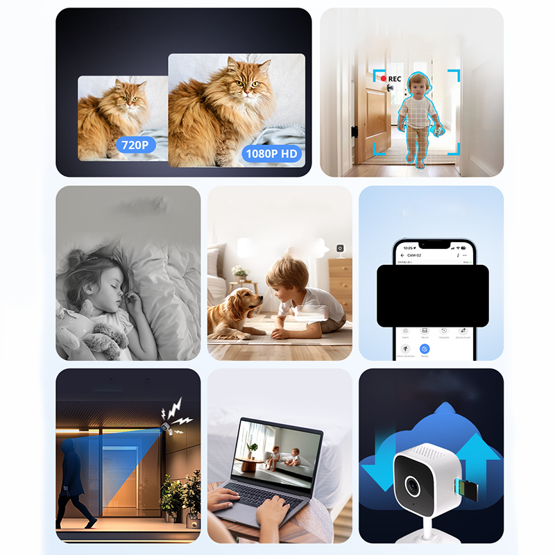 📷 Slimme AI-beveiligingscamera | 1080P-nachtzicht in kleur · Bewegingsdetectie · AI-mensdetectie · Tweeweg-audio | Binnen/buiten