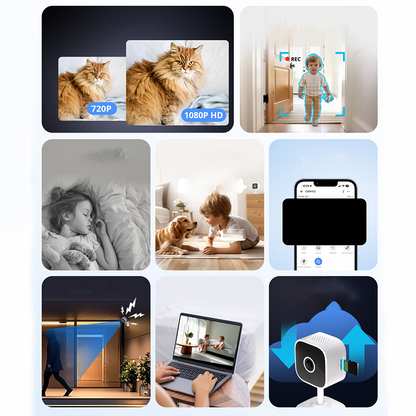 📷 Slimme AI-beveiligingscamera | 1080P-nachtzicht in kleur · Bewegingsdetectie · AI-mensdetectie · Tweeweg-audio | Binnen/buiten