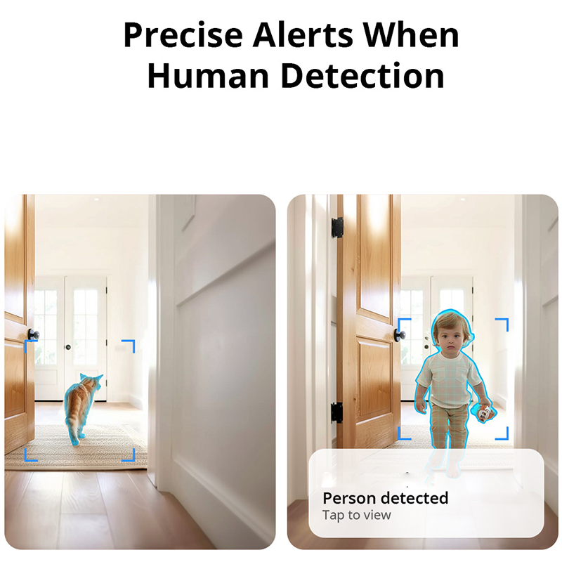 📷 Slimme AI-beveiligingscamera | 1080P-nachtzicht in kleur · Bewegingsdetectie · AI-mensdetectie · Tweeweg-audio | Binnen/buiten