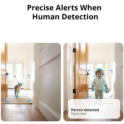 📷 Slimme AI-beveiligingscamera | 1080P-nachtzicht in kleur · Bewegingsdetectie · AI-mensdetectie · Tweeweg-audio | Binnen/buiten