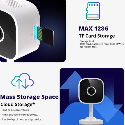 📷 Slimme AI-beveiligingscamera | 1080P-nachtzicht in kleur · Bewegingsdetectie · AI-mensdetectie · Tweeweg-audio | Binnen/buiten