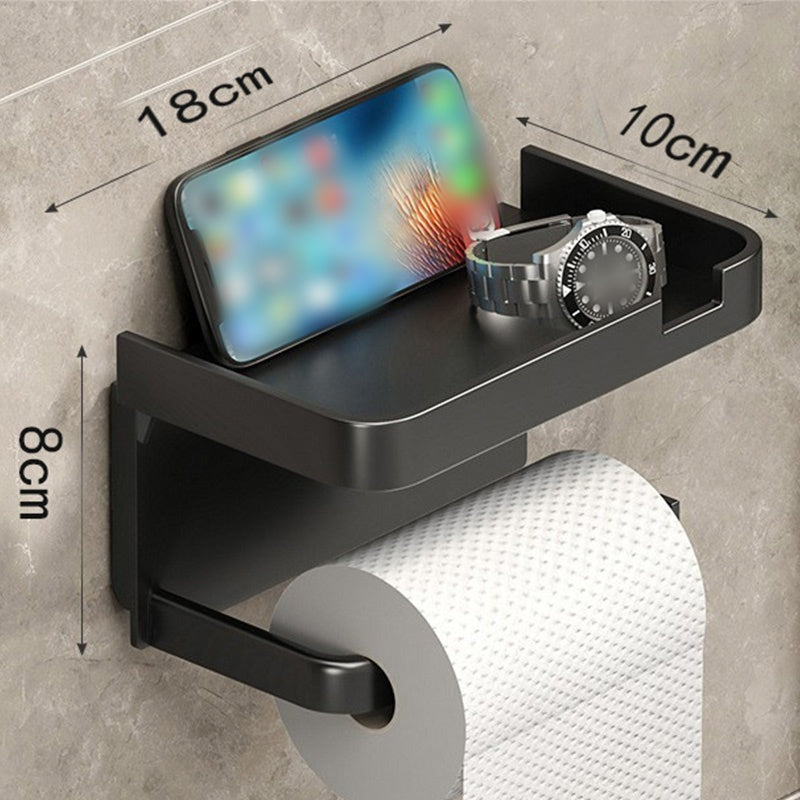 🚽 50% KORTING! 🧻 Wandgemonteerde toiletrolhouder met plank – PP – Boren niet nodig & waterdicht voor de badkamer