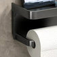 🚽 50% KORTING! 🧻 Wandgemonteerde toiletrolhouder met plank – PP – Boren niet nodig & waterdicht voor de badkamer