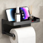 🚽 50% KORTING! 🧻 Wandgemonteerde toiletrolhouder met plank – PP – Boren niet nodig & waterdicht voor de badkamer