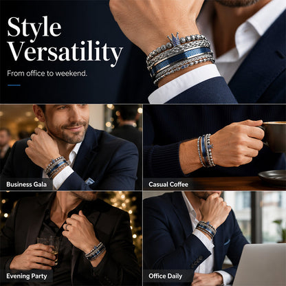 👑 50% KORTING! 💎 3-delige armbandenset voor heren met kroonmotief – Luxe uitstraling, duurzaam en veelzijdig – Perfect voor dagelijks gebruik en speciale gelegenheden ✨