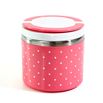 📢📢 50% KORTING🍱 Effen RVS geïsoleerde bentobox met handgreep – lekvrij, stapelbaar, houdt eten 1-2 uur op temperatuur, draagbaar en modern.