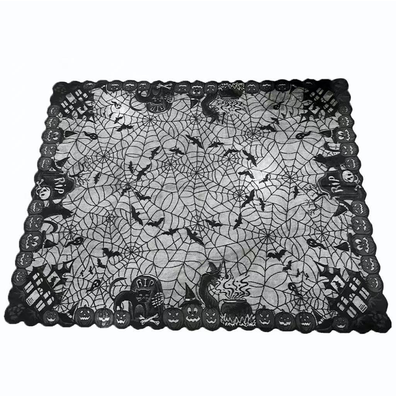 🎃TIJDELIJKE AANBIEDING: 50% KORTING! ⏰Set met tafelkleed en placemats met griezelige Halloween-motieven