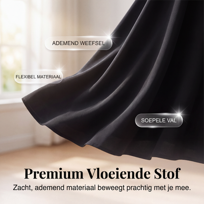 🥳2026 HOT UITVERKOOP🥳💞MEER DAN 50.000 VERKOCHT!💥💕🌿 50% KORTING! Elegante jurk met pofmouwen – V-hals en hoge taille creëren een zandloperfiguur. Ademend, kreukvrij. Perfect voor volwassen vrouwen. 👗✅