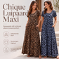 🐆 50% KORTING! 👗 Damesmaxi-jurk met luipaardprint en zakken, casual lange jurk met korte mouwen – Comfortabel