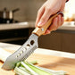🎉2026 SALE – 16.000+ VERKOCHT!🥬 Multifunctioneel Groentensnijmes – Kamvormig Blad voor Perfecte Julienne, Vissenschubber & Kruidenstripper – 3-in-1 – Beukenhouten Handvat! ✨