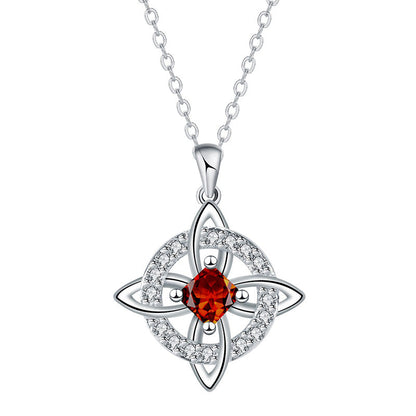 ☘️ Ketting met Keltische knoop en geboortesteen – Elegant en verstelbaar, voor dagelijks gebruik en speciale gelegenheden
