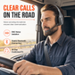 Draadloze Bluetooth-headset voor callcenters met ENC (omgevingsruisonderdrukking) en automatische koppeling, geschikt voor klantenservice en vrachtwagenchauffeurs