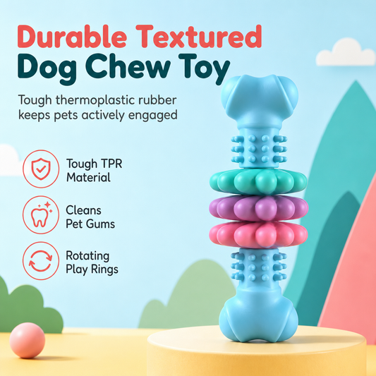 🐶 50% KORTING! 🦴 Getextureerd TPR-kauwspeeltje voor honden, reinigt de tanden en is bijtbestendig ✨