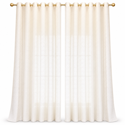 ⏳🔥TIJDELIJK 50% KORTING! ⏰✨ Geometrisch Jacquard Inbetween Gordijn – Lichtfilterend, Elegant & Duurzaam 🕊️