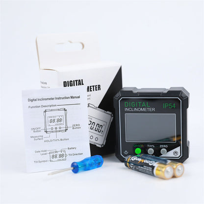 ⚡ 50% KORTING! ✨ IP54 magnetische digitale hoek- en hellingsmeter met verlicht LCD-scherm 📐