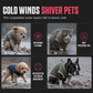 Warme winterjas voor honden met kleurblokken en vulling, geschikt voor kleine, middelgrote en grote honden en katten