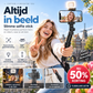 📸 Waarom een cameraman als je selfiestick je gezicht volgt? 180 cm, 360° draaibaar, ingebouwde camera en 2 invullampen – perfecte solo-opnames.